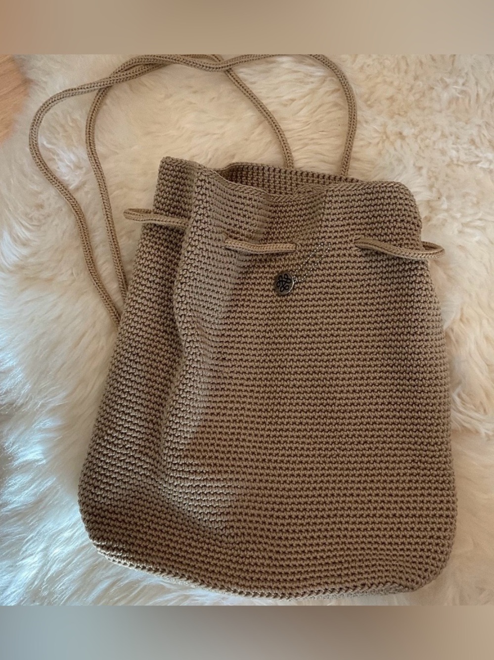 The Sak Brown Drawstring Backpack Bag